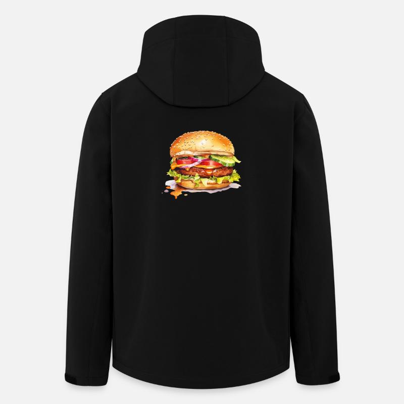 Burger - Men’s Recycled Softshell Jacket by Stanley/Stella - black