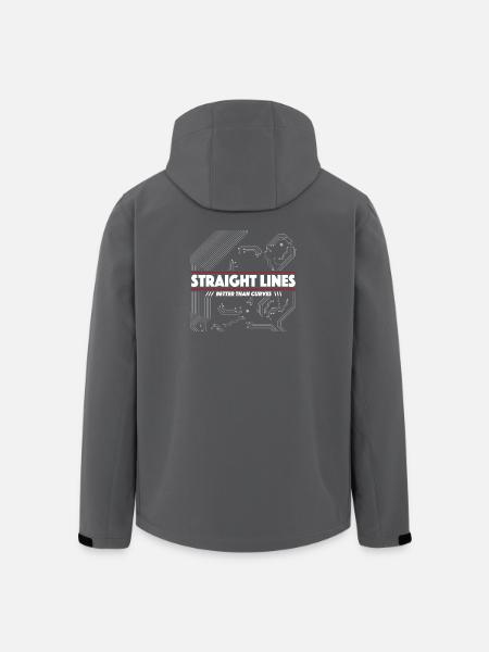 Straight lines instead of curves - Men’s Recycled Softshell Jacket by Stanley/Stella - black