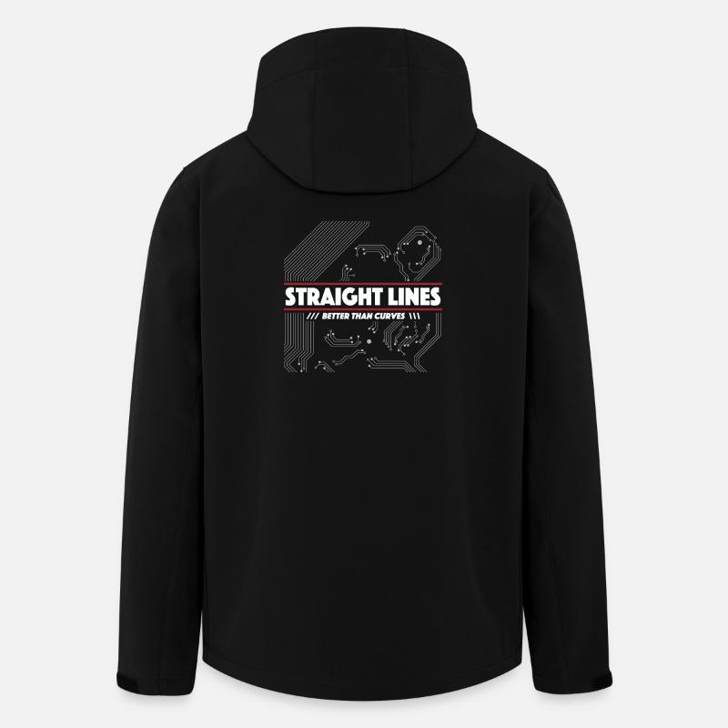 Lignes droites au lieu de courbes - Veste softshell homme en polyester recyclé Stanley/Stella - noir