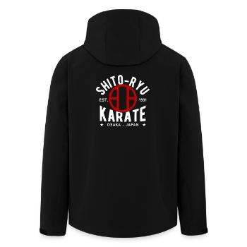 Shito Ryu Karate Osaka Japan East. 1931 - Men’s Recycled Softshell Jacket by Stanley/Stella - black - Back - AI Model Male 185 light (185cm)