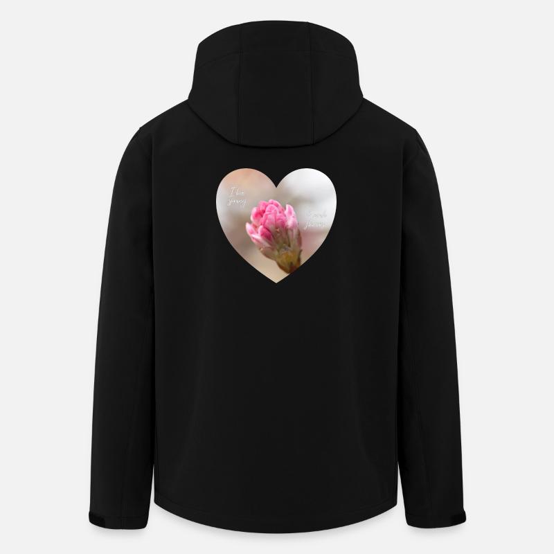 Frühlingsliebe ein pinkes Blütenherz - Recycelte Männer Softshell-Jacke von Stanley/Stella - Schwarz