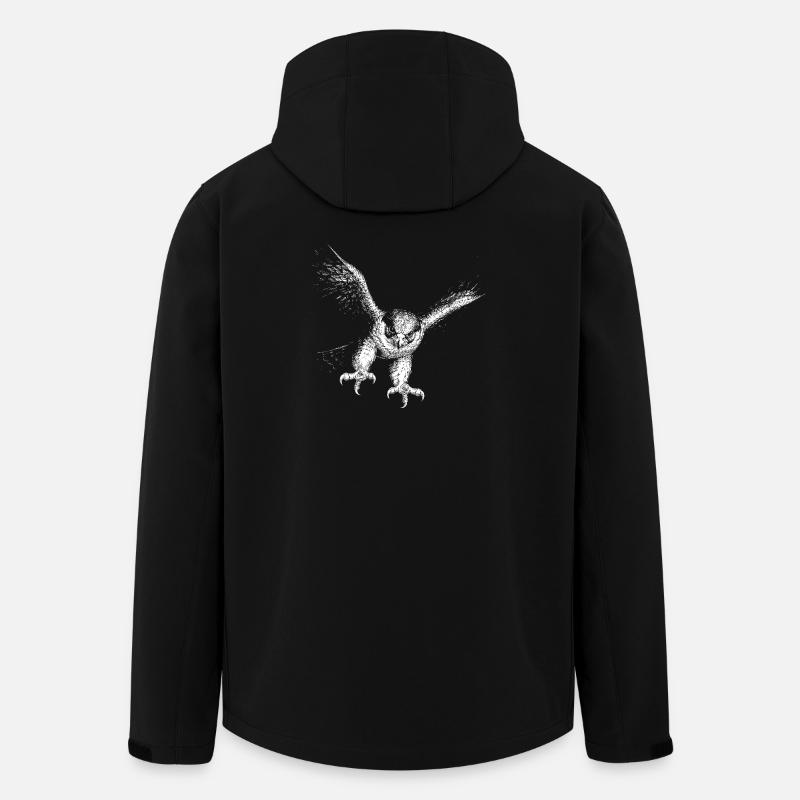 Wanderfalke - Recycelte Männer Softshell-Jacke von Stanley/Stella - Schwarz