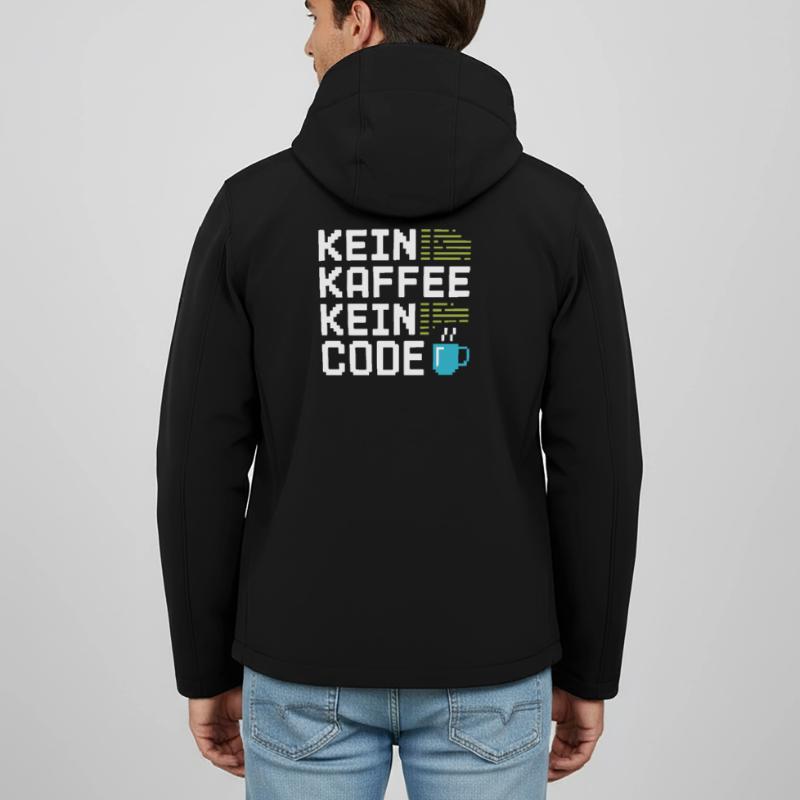 No Coffee No Code Programmer Computer Scientist Men’s Recycled Softshell Jacket by Stanley/Stella