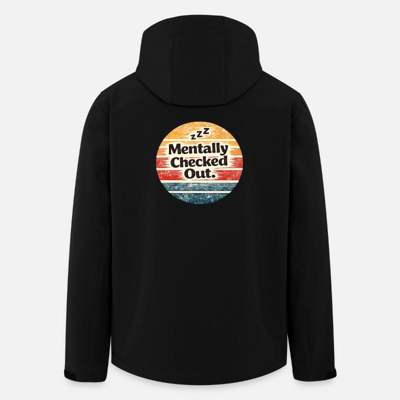 Mental Ausgecheckt Retro Abzeichen - Recycelte Männer Softshell-Jacke von Stanley/Stella - Schwarz