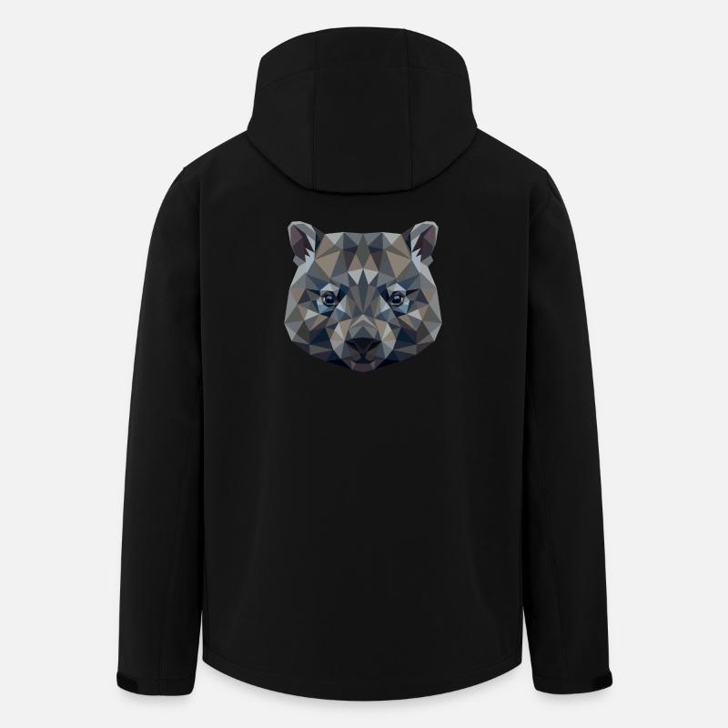 Wombat Australien Beuteltier Süßer Wombat - Recycelte Männer Softshell-Jacke von Stanley/Stella - Schwarz