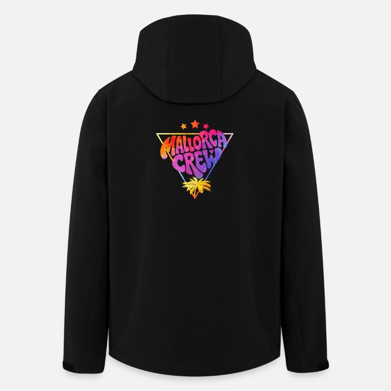 Mallorca Crew Neon Gradient - Recycelte Männer Softshell-Jacke von Stanley/Stella - Schwarz