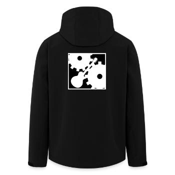 Rock against the Machine - Recycelte Männer Softshell-Jacke von Stanley/Stella - Schwarz - Hinten - AI Model Male 185 light (185cm)