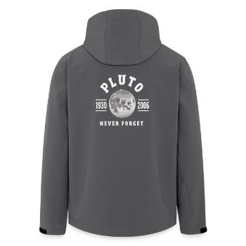 Pluto Vergiss Niemals 1930 2006 Planet - Recycelte Männer Softshell-Jacke von Stanley/Stella - Anthrazit - Hinten - AI Model Male 185 light (185cm)