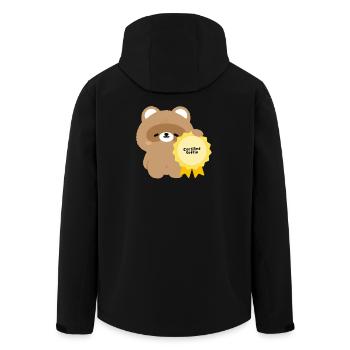 Zertifizierter Softie Beaver - Recycelte Männer Softshell-Jacke von Stanley/Stella - Schwarz - Hinten - AI Model Male 185 light (185cm)