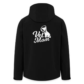 Maman vétérinaire - Veste softshell homme en polyester recyclé Stanley/Stella - noir - Dos - AI Model Male 185 light (185cm)