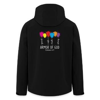 Enfants chrétiens Armor Of God - Veste softshell homme en polyester recyclé Stanley/Stella - noir - Dos - AI Model Male 185 light (185cm)