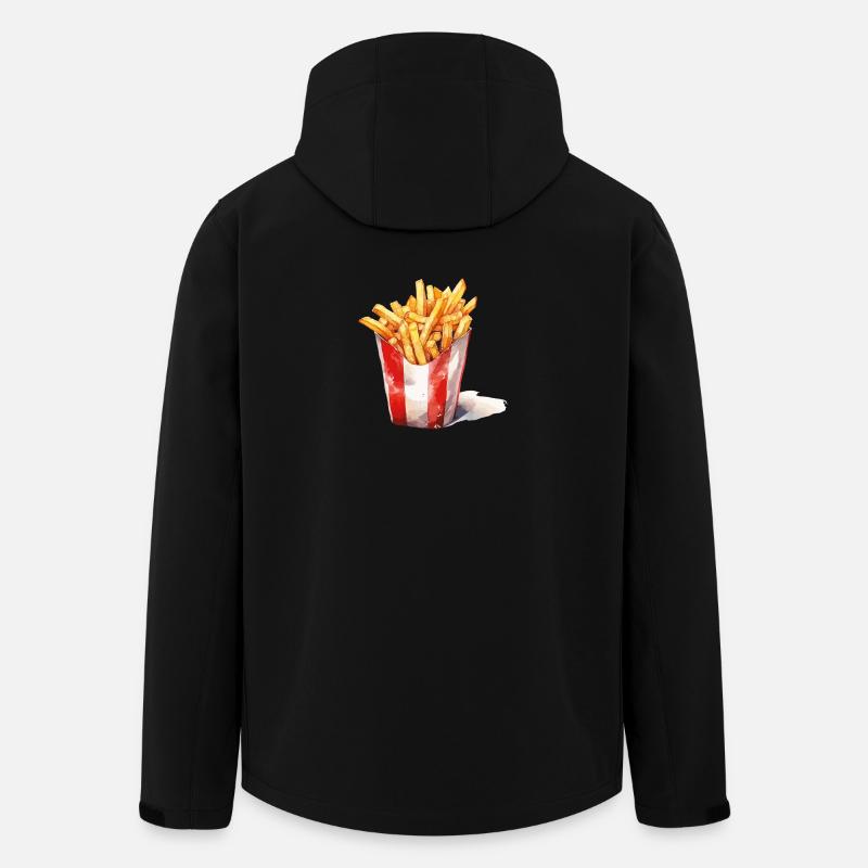 French Fries Pop Art Print - Men’s Recycled Softshell Jacket by Stanley/Stella - black