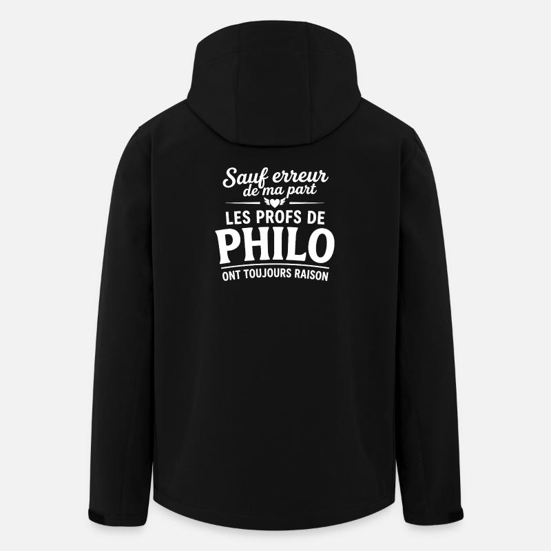 Philo Profs Toujours Raisons - Veste softshell homme en polyester recyclé Stanley/Stella - noir