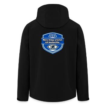 Solar Energy, Renewable Energy - Men’s Recycled Softshell Jacket by Stanley/Stella - black - Back - AI Model Male 185 light (185cm)