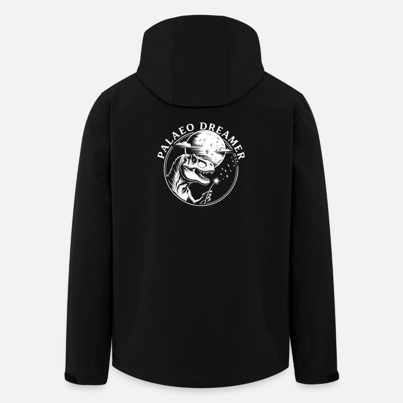 Palaeo Dreamer T-Rex Dinosaur Dandelion - Men’s Recycled Softshell Jacket by Stanley/Stella - black