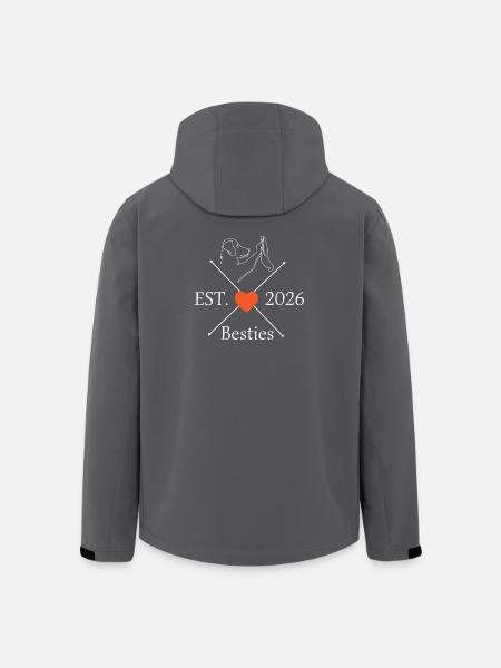 Besties Hundemama Hundepapa High Five - Recycelte Männer Softshell-Jacke von Stanley/Stella - Schwarz