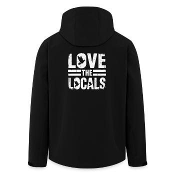 J’adore les locaux Amoureux des oiseaux pigeons - Veste softshell homme en polyester recyclé Stanley/Stella - noir - Dos - AI Model Male 185 light (185cm)