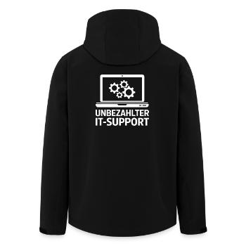  Unbezahlter IT-Support Nerd Admin Familien - Recycelte Männer Softshell-Jacke von Stanley/Stella - Schwarz - Hinten - AI Model Male 185 light (185cm)