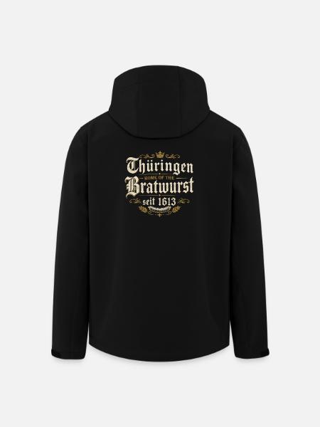 Thüringen Bratwurst seit 1613 - Recycelte Männer Softshell-Jacke von Stanley/Stella - Schwarz