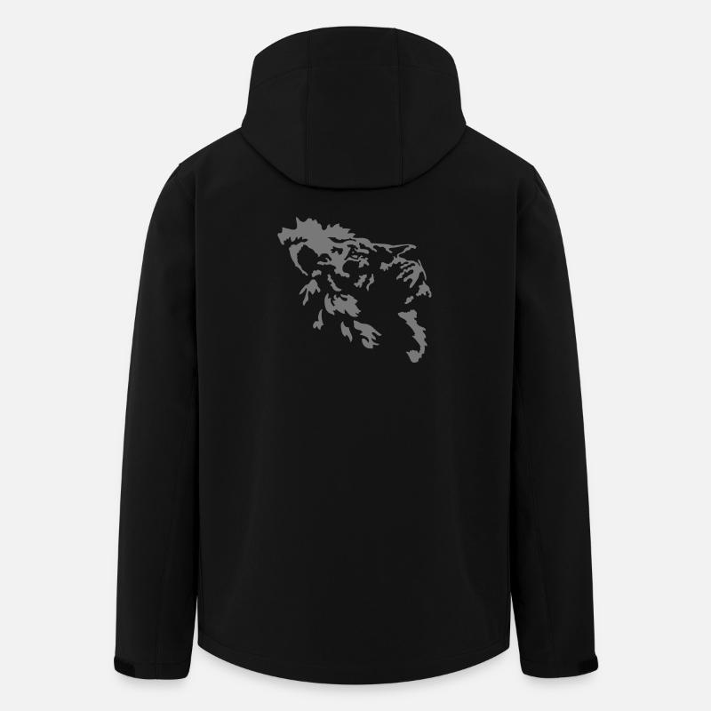 Löwe - Recycelte Männer Softshell-Jacke von Stanley/Stella - Schwarz
