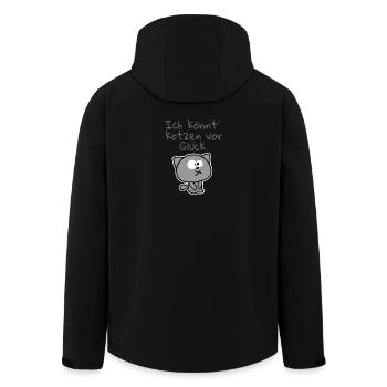 I can `puke with happiness. Vers.1 - Men’s Recycled Softshell Jacket by Stanley/Stella - black - Back - AI Model Male 185 light (185cm)