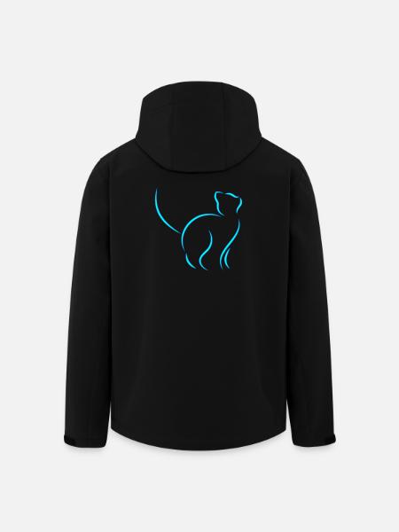 chat - Veste softshell homme en polyester recyclé Stanley/Stella - noir