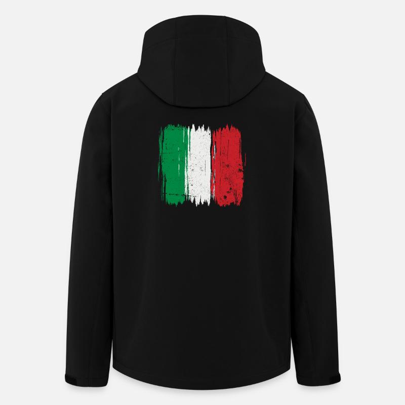 Italienische Flagge Pinselstrich - Recycelte Männer Softshell-Jacke von Stanley/Stella - Schwarz