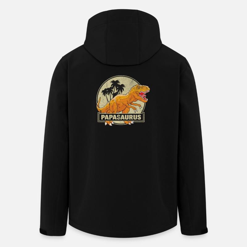 Papasaurus - Recycelte Männer Softshell-Jacke von Stanley/Stella - Schwarz