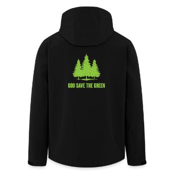 Dieu sauve le vert - Veste softshell homme en polyester recyclé Stanley/Stella - noir - Dos - AI Model Male 185 light (185cm)