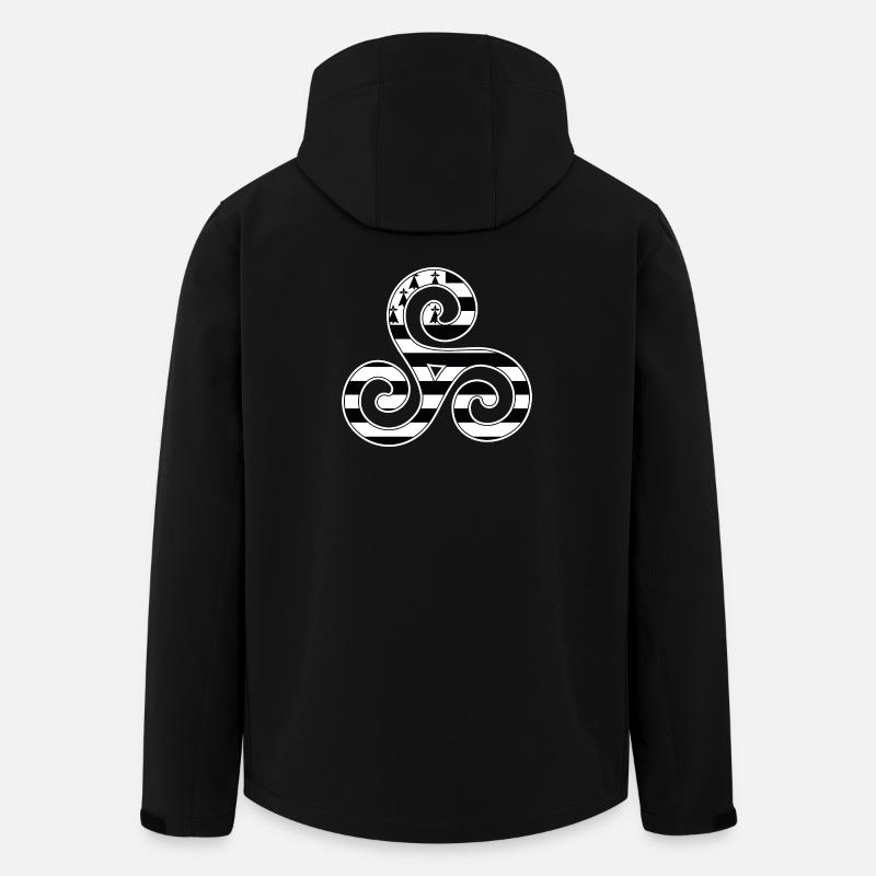 Bretagne Logo Gwenn ha du Triskèle Bretonisches Geschenk - Recycelte Männer Softshell-Jacke von Stanley/Stella - Schwarz