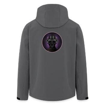 Fantasie Portrait eines Ausserirdischen Wesens - Recycelte Männer Softshell-Jacke von Stanley/Stella - Schwarz - Hinten - AI Model Male 185 light (185cm)