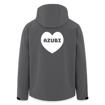 Herz Azubi weiss - Recycelte Männer Softshell-Jacke von Stanley/Stella - Anthrazit - Hinten - AI Model Male 185 light (185cm)