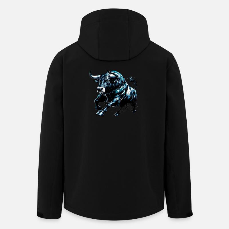 Stier - Recycelte Männer Softshell-Jacke von Stanley/Stella - Schwarz