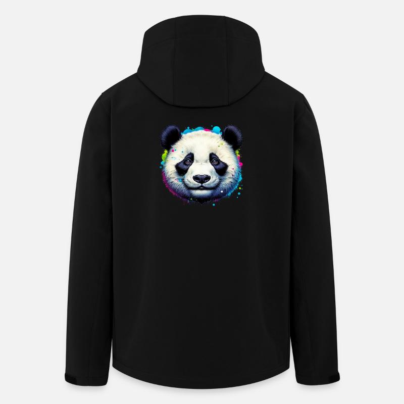 Panda - Recycelte Männer Softshell-Jacke von Stanley/Stella - Schwarz