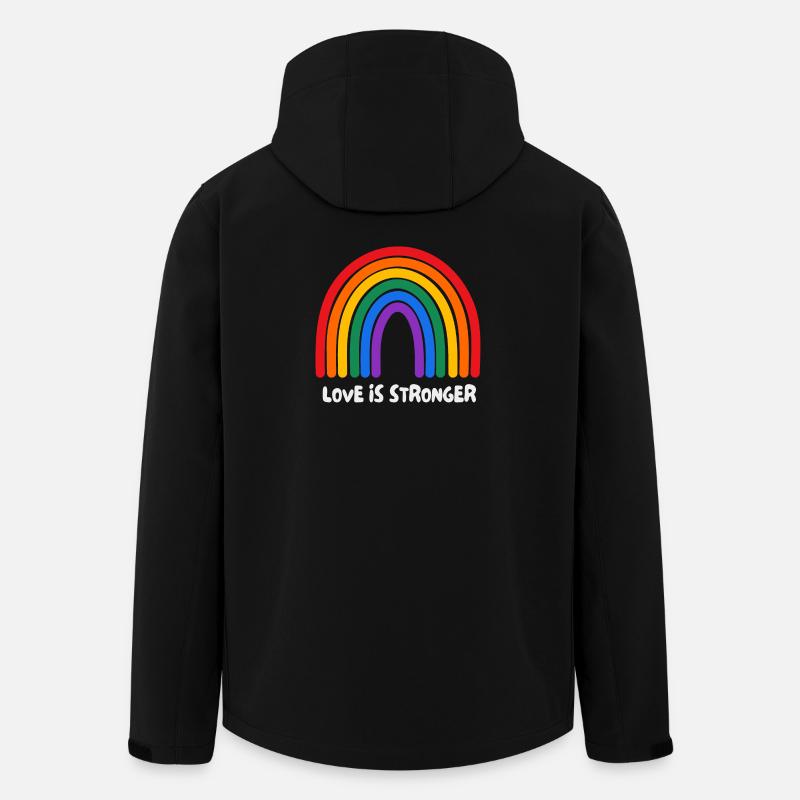 Love is stronger. LGBT - Men’s Recycled Softshell Jacket by Stanley/Stella - black
