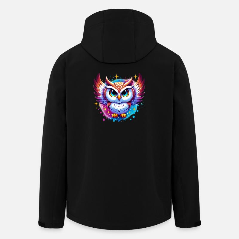 Eule - Recycelte Männer Softshell-Jacke von Stanley/Stella - Schwarz
