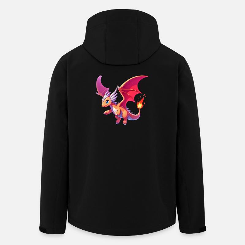 Drache - Recycelte Männer Softshell-Jacke von Stanley/Stella - Schwarz