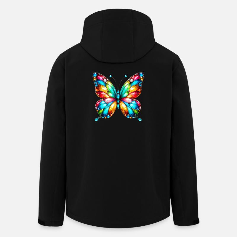 Schmetterling - Recycelte Männer Softshell-Jacke von Stanley/Stella - Schwarz