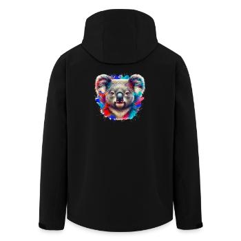 Koala - Recycelte Männer Softshell-Jacke von Stanley/Stella - Schwarz - Hinten - AI Model Male 185 light (185cm)