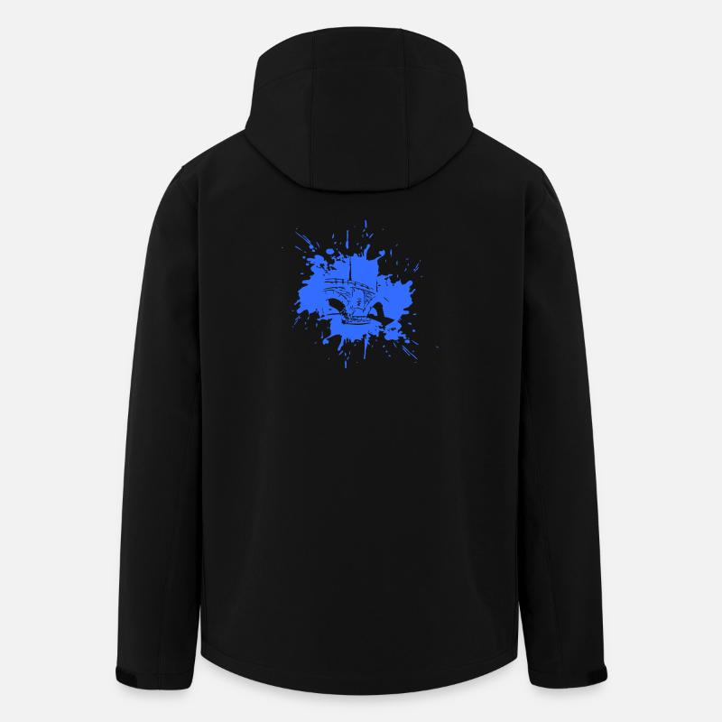 Bridge in a Splash > Vectorgraphic - Recycelte Männer Softshell-Jacke von Stanley/Stella - Schwarz