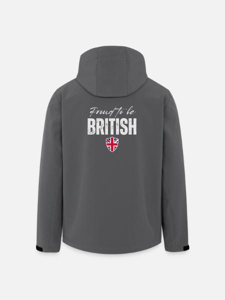 Proud British, Made in the UK - Men’s Recycled Softshell Jacket by Stanley/Stella - black