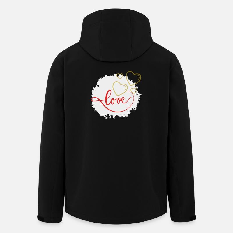 Liebe - Recycelte Männer Softshell-Jacke von Stanley/Stella - Schwarz