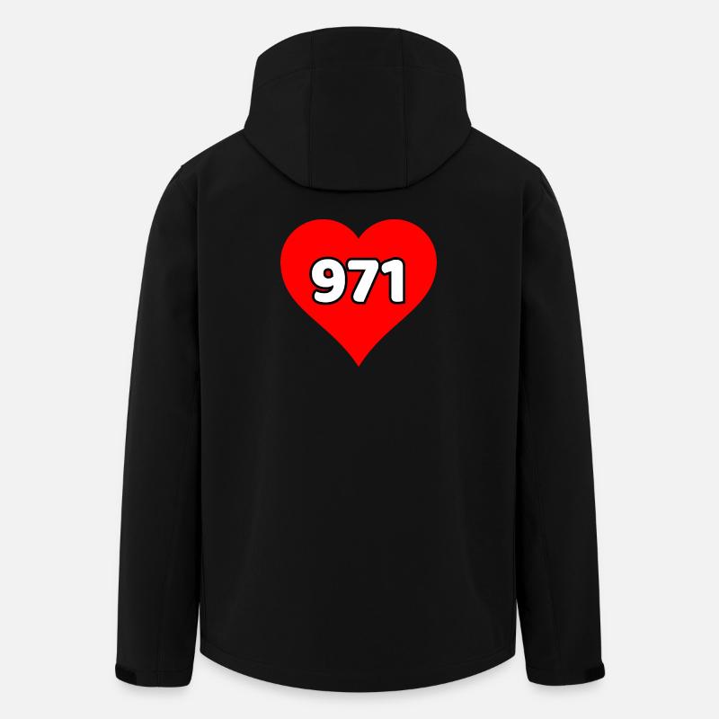Ich liebe Guadeloupe 971 - Recycelte Männer Softshell-Jacke von Stanley/Stella - Schwarz