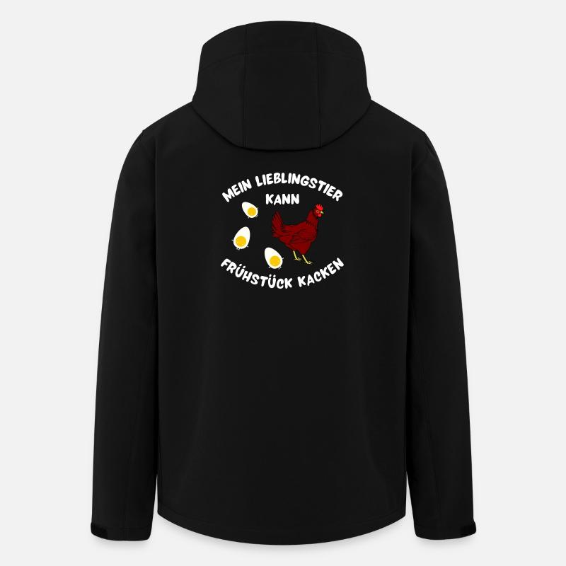 Hühnchen mit Frühstücksfreude Design - Recycelte Männer Softshell-Jacke von Stanley/Stella - Schwarz