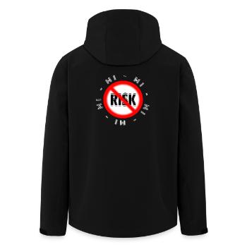 Risikoloser Lebensstil Motiv MI MI MI NO Risk - Recycelte Männer Softshell-Jacke von Stanley/Stella - Schwarz - Hinten - AI Model Male 185 light (185cm)