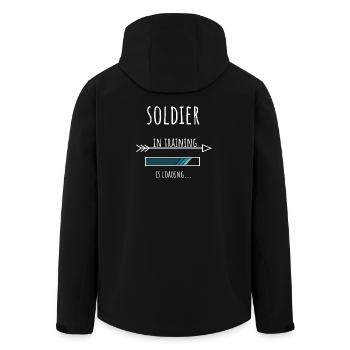 Soldat Cadeau Profession Formation Soldat - Veste softshell homme en polyester recyclé Stanley/Stella - noir - Dos - AI Model Male 185 light (185cm)