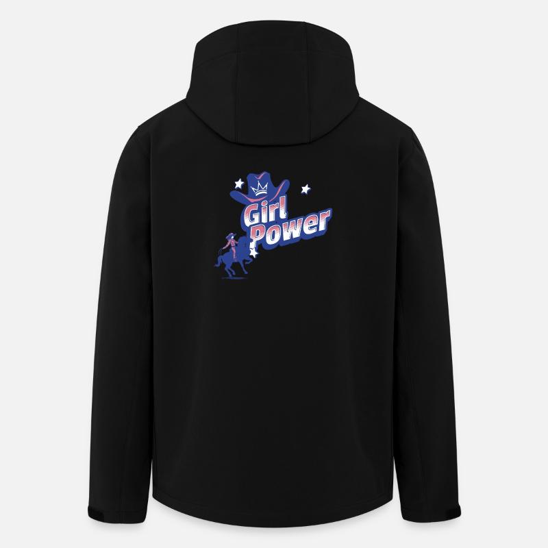 Girl Power - blauer Western - Recycelte Männer Softshell-Jacke von Stanley/Stella - Schwarz