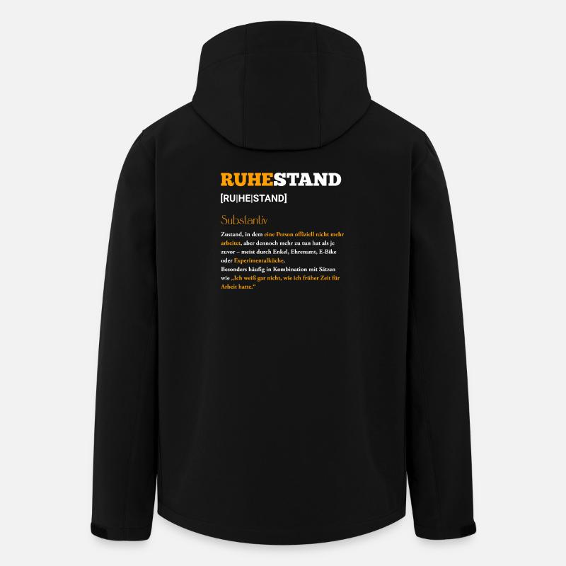 Retirement Typography Poster - Men’s Recycled Softshell Jacket by Stanley/Stella - black