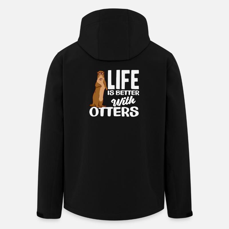 Seeotter Leben Besser - Recycelte Männer Softshell-Jacke von Stanley/Stella - Schwarz