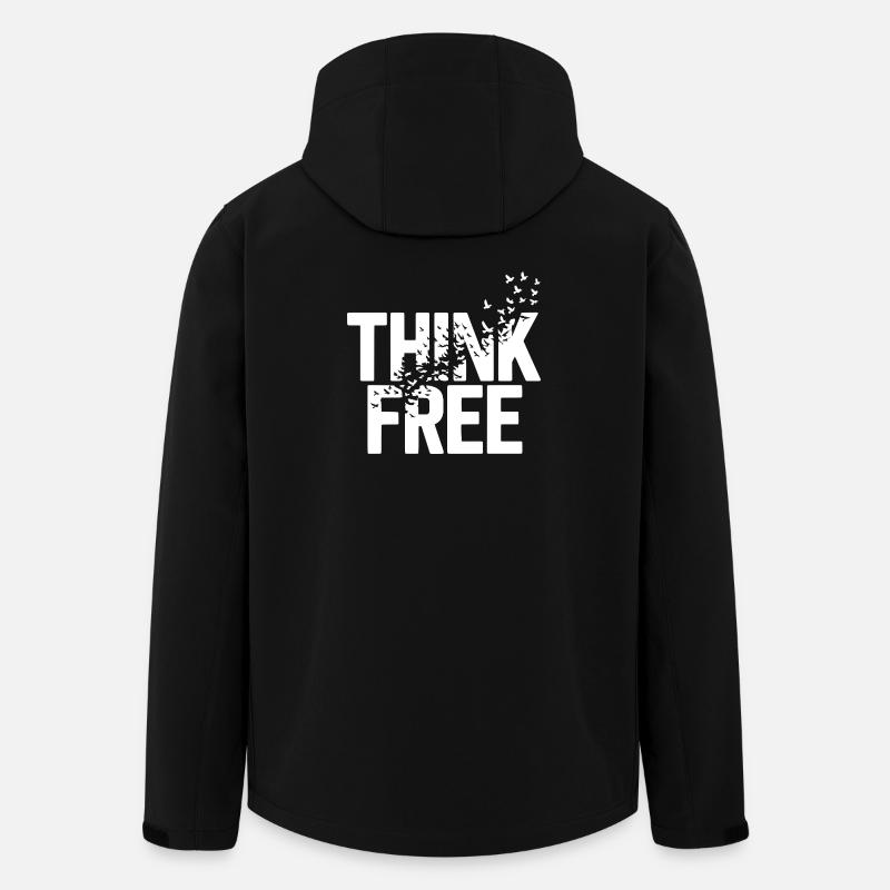 Pensez liberté libre - Veste softshell homme en polyester recyclé Stanley/Stella - noir